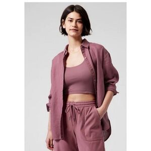 Athleta Playa Shirt 100% Linen Button Down XS ✨price drop✨